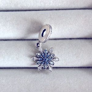 Pandora shimmering snowflake dangle